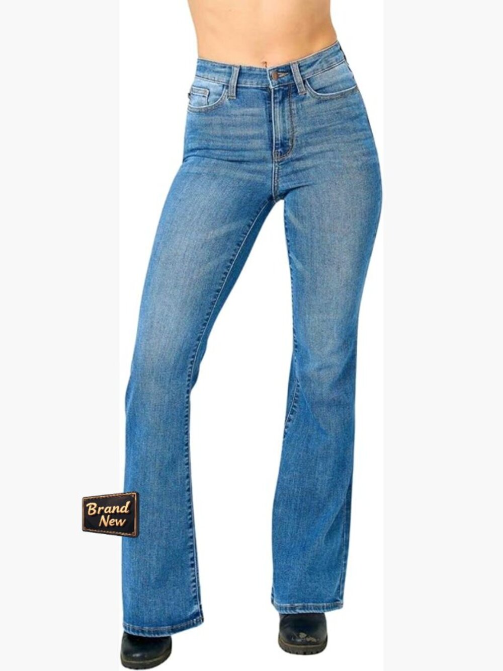High Waist Flare Jeans - Classic Bootcut Denim